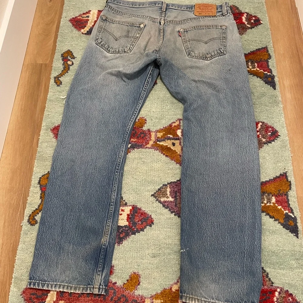 Levi’s 501XX Vintage Made in USA Button Fly Distressed Denim Jeans 36x30